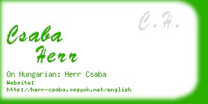 csaba herr business card